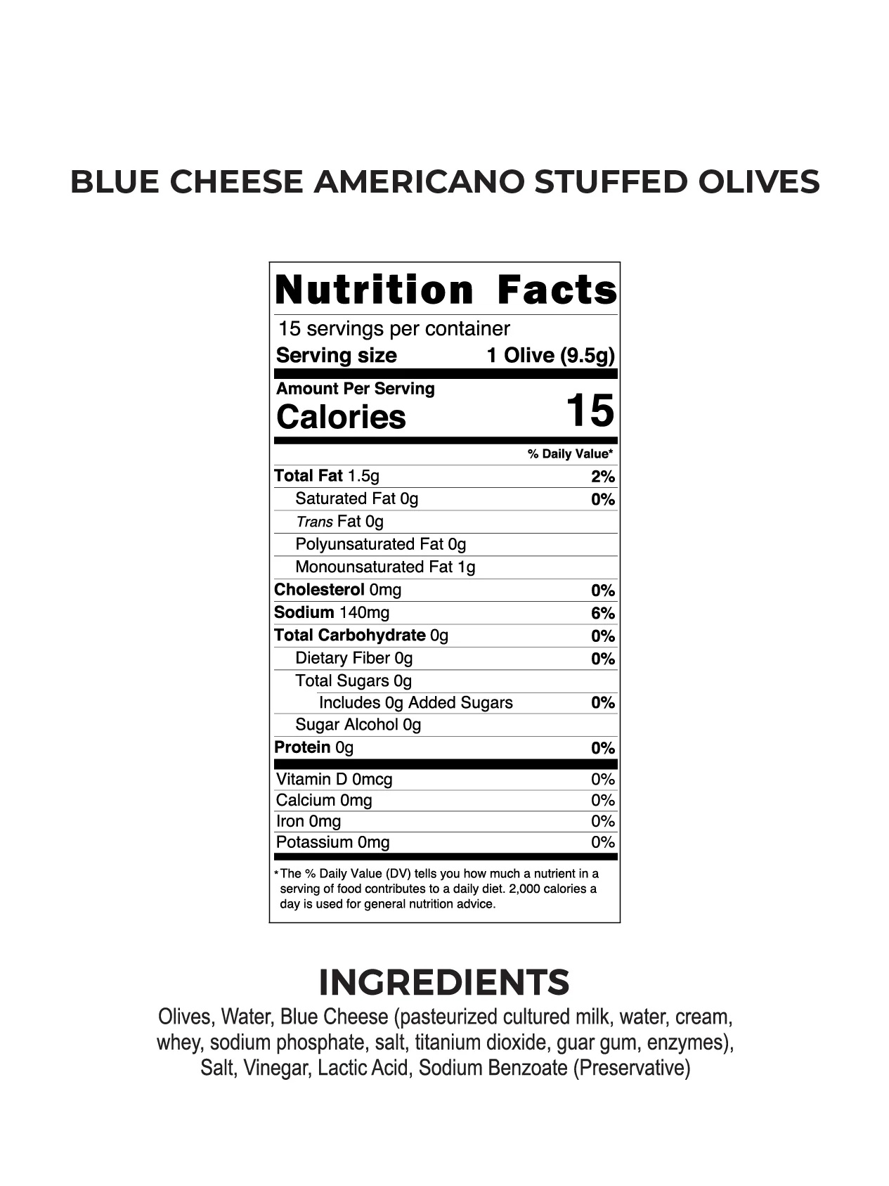 BLUE CHEESE AMERICANO STUFFED OLIVES - Image 3