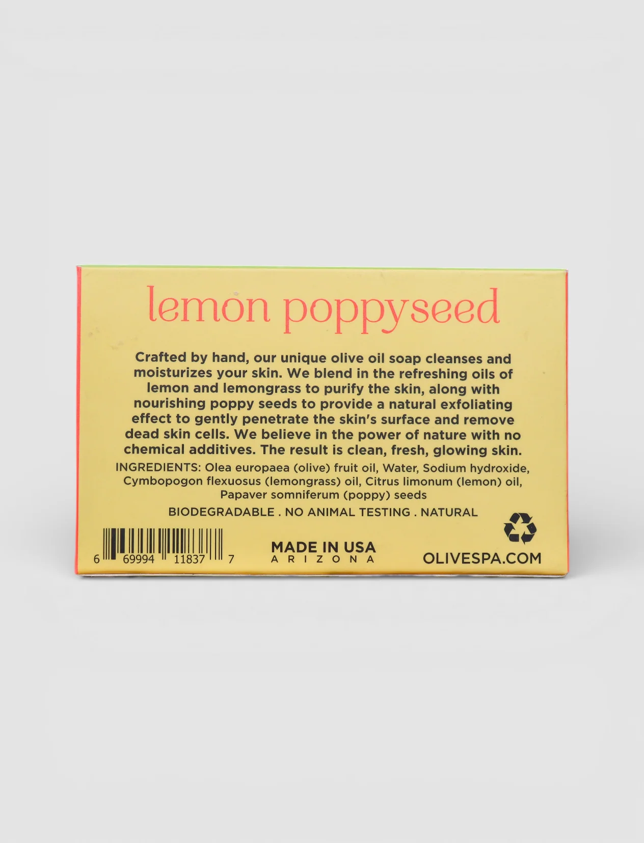 LEMON POPPYSEED OLIVE OIL SOAP - Image 4