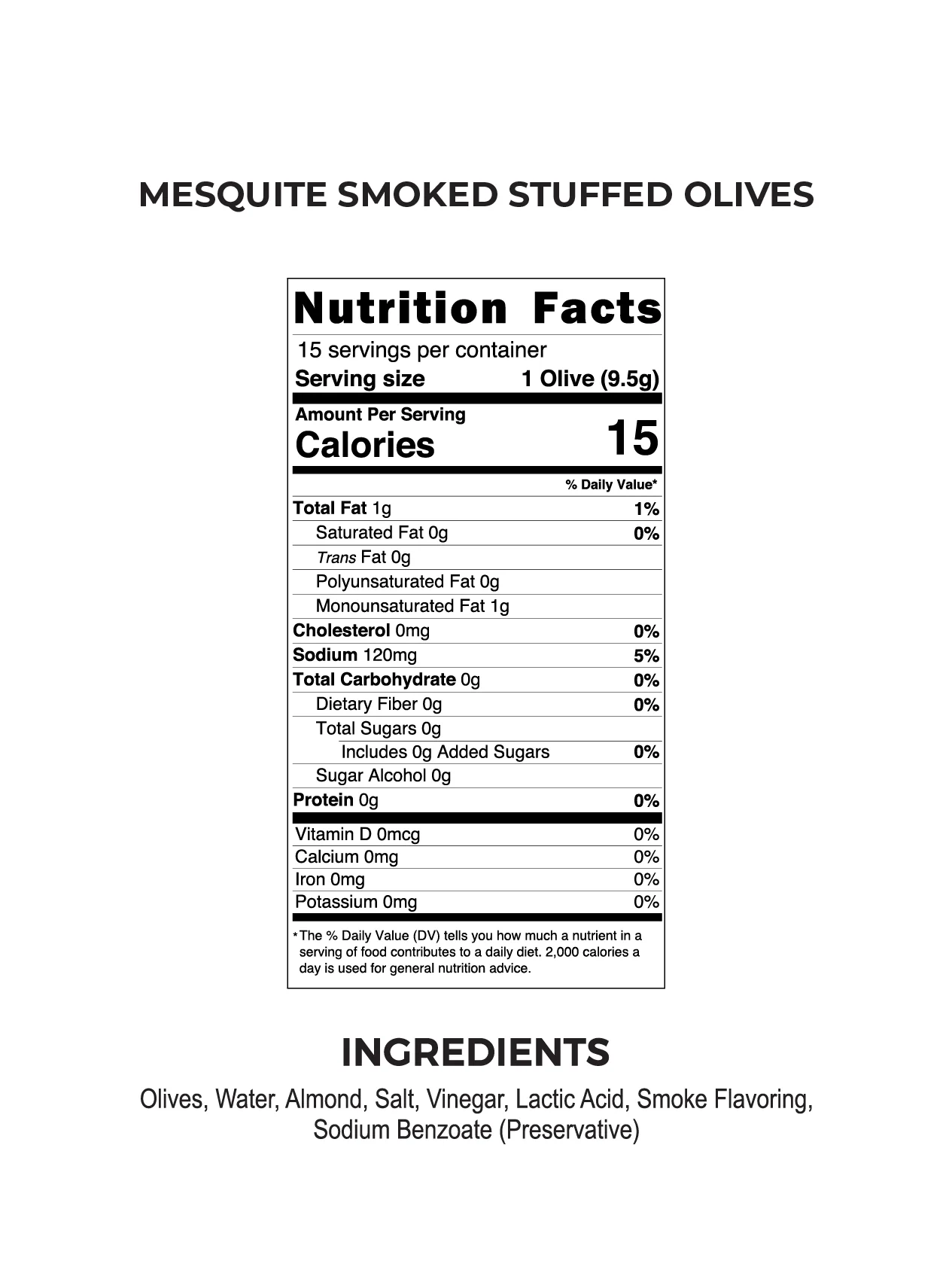 MESQUITE SMOKED ALMOND STUFFED OLIVES - Image 3