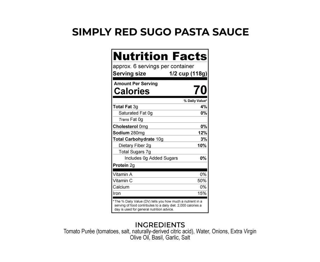 SIMPLY RED SUGO PASTA SAUCE - Image 3