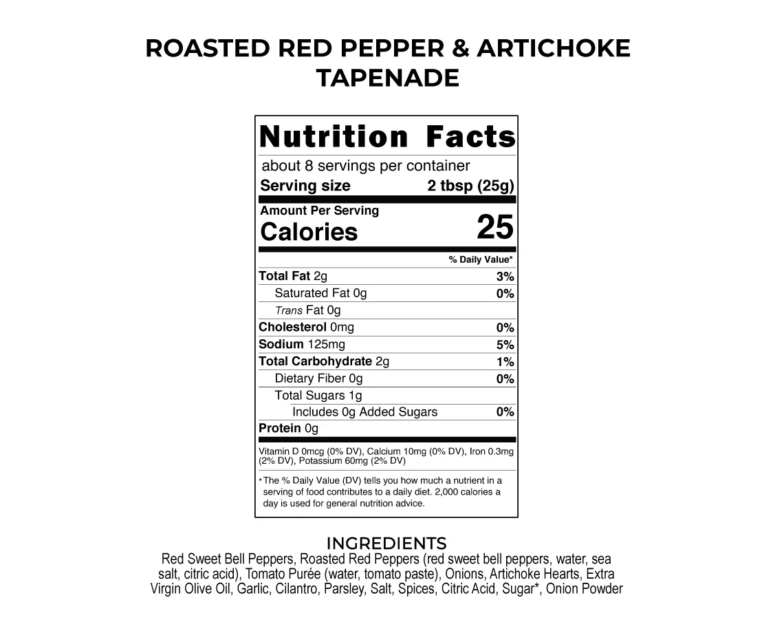 ROASTED RED PEPPER & ARTICHOKE TAPENADE - Image 5
